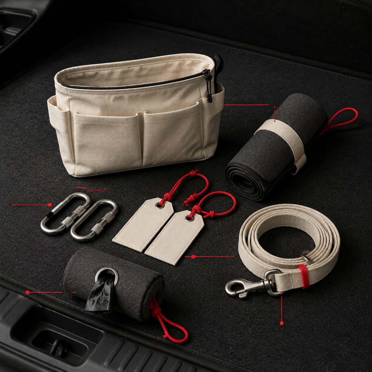 Car Walk Pocket Kit — Boot / trunk carry teardown